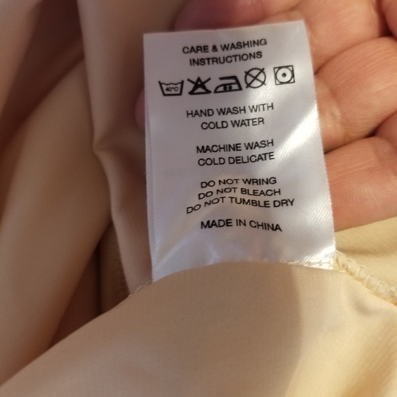 NWT LEAU Women's Classic Satin Drawstring Mini Dress Champagne Size XL - Picture 10 of 11